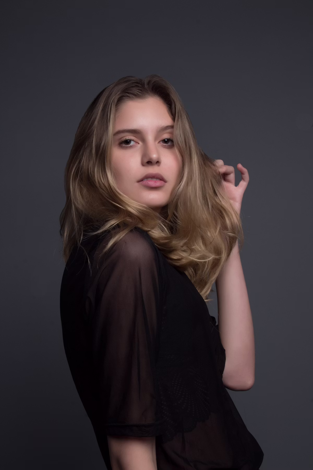 Studio portrait with clean background